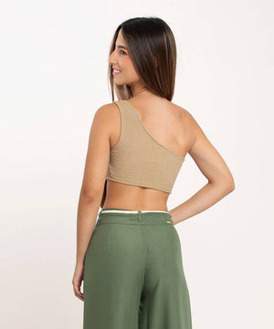 Blusa Asimetrica Chocolate Blusas Para Mujer | Ticket Store Colombia 3