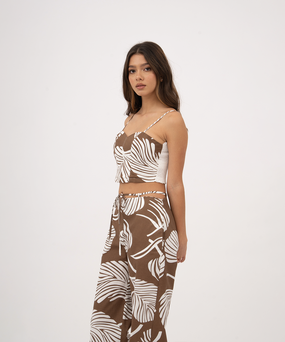 Blusa strapless tira CHOCOLATE