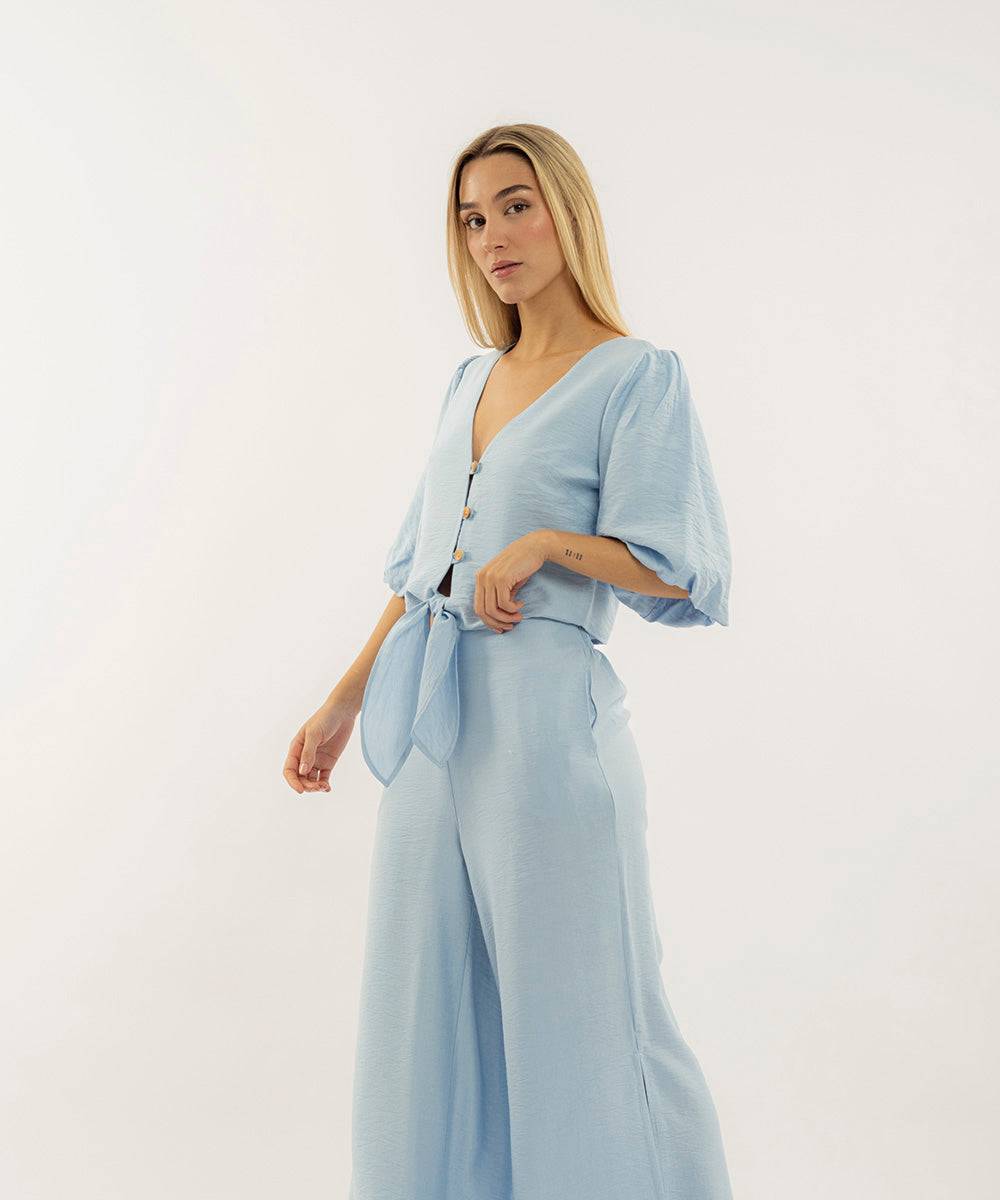 Blusa Mangas Globo Azul Cielo Blusas Para Mujer | Ticket Store Colombia 2