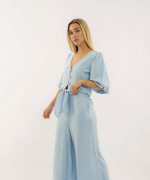 Blusa Mangas Globo Azul Cielo Blusas Para Mujer | Ticket Store Colombia 2