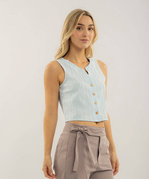 Blusa Sisa De Abotonar Azul Cielo Blusas Para Mujer | Ticket Store Colombia 2