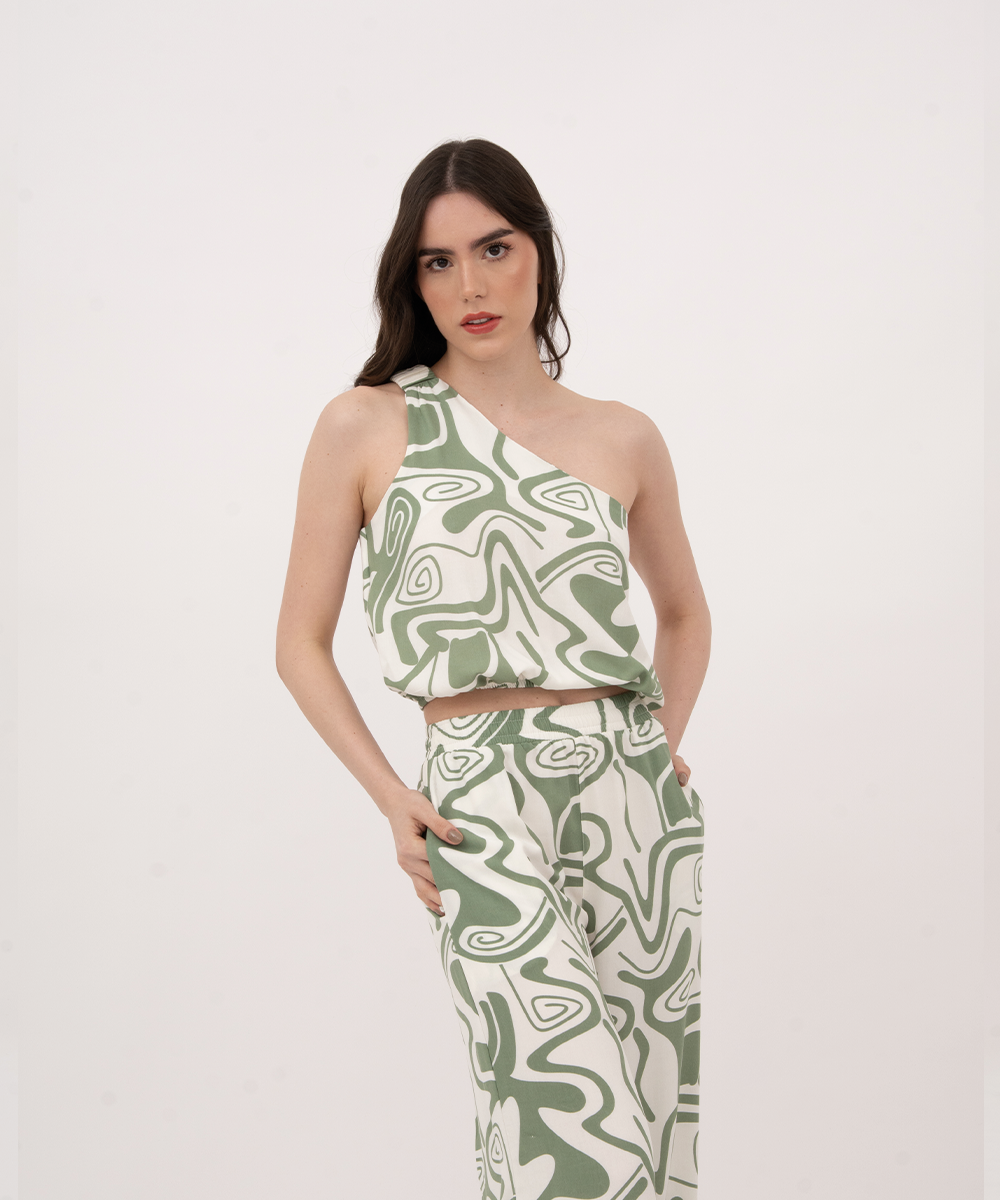 Blusa solo hombro VERDE