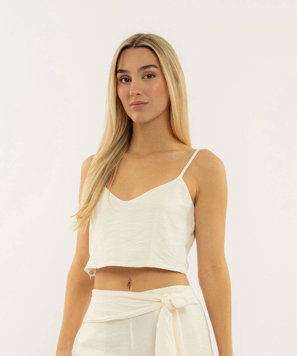 Blusa Tiras Marfil Blusas Para Mujer | Ticket Store Colombia 1