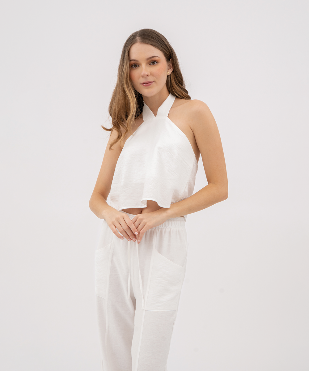 Blusa halter BLANCO
