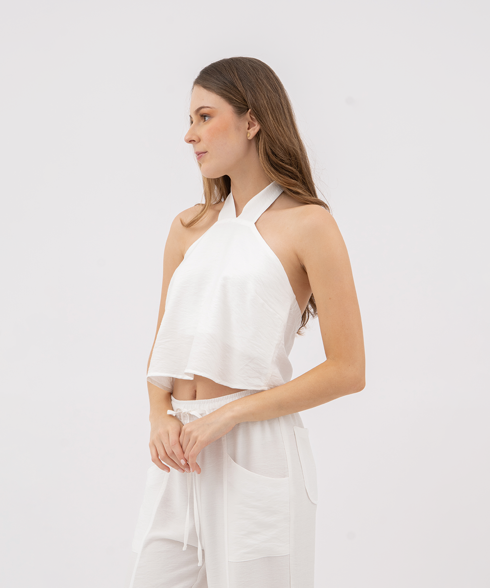 Blusa halter BLANCO
