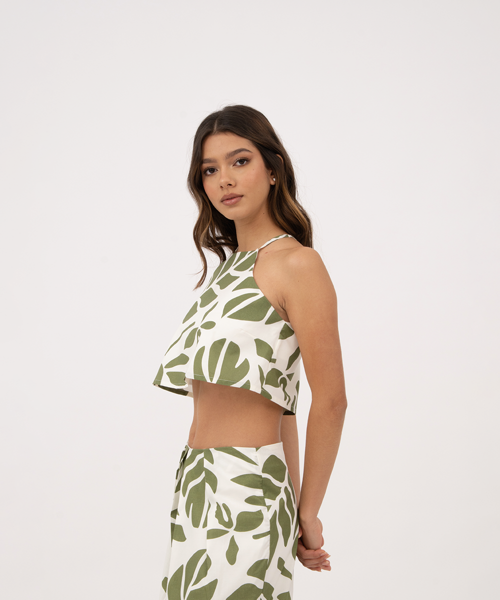 Crop top tiras VERDE