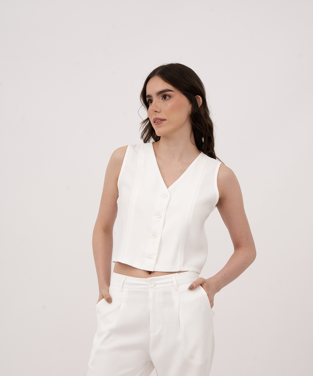 Chaleco básico BLANCO