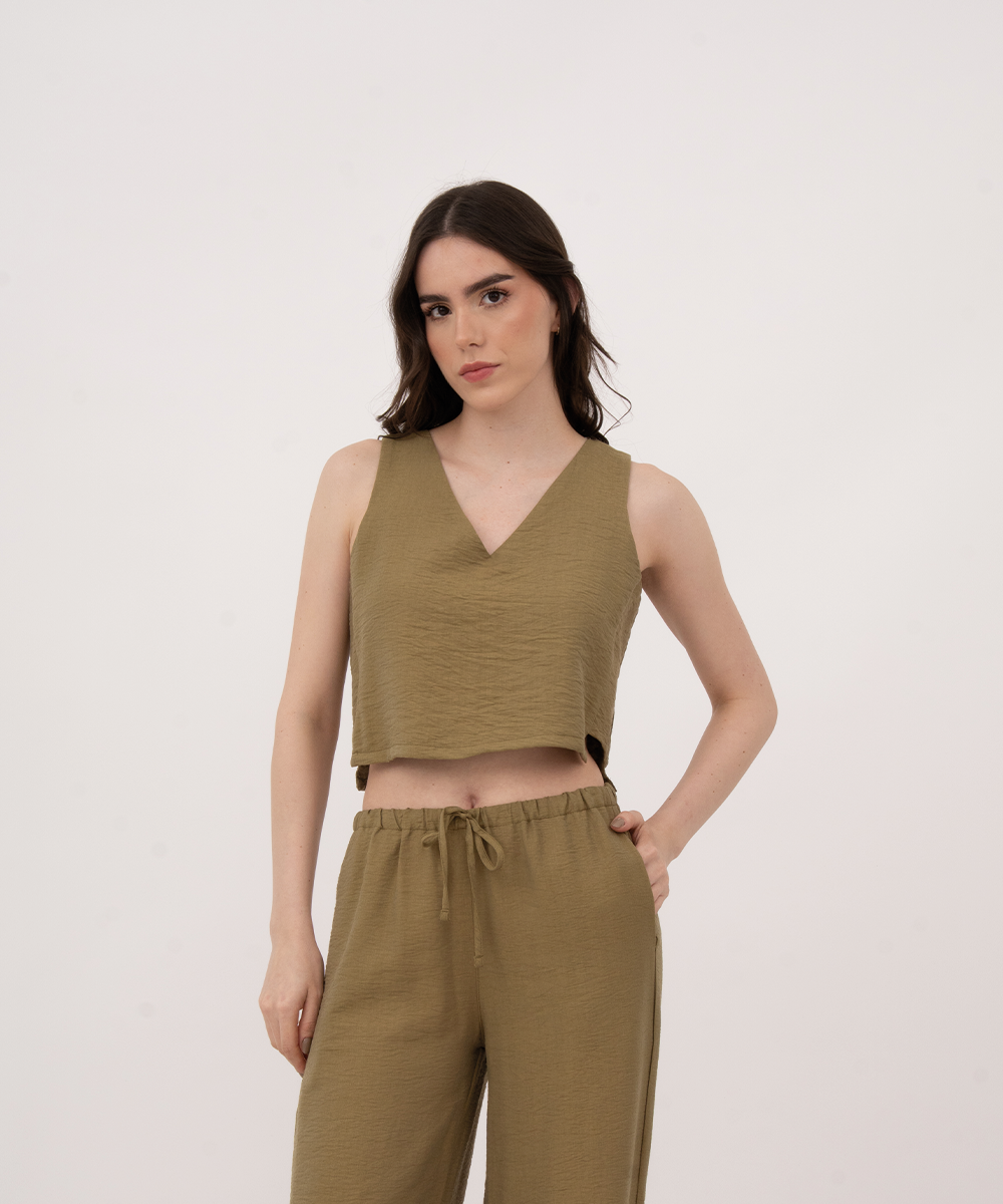 Blusa sisa VERDE OLIVA