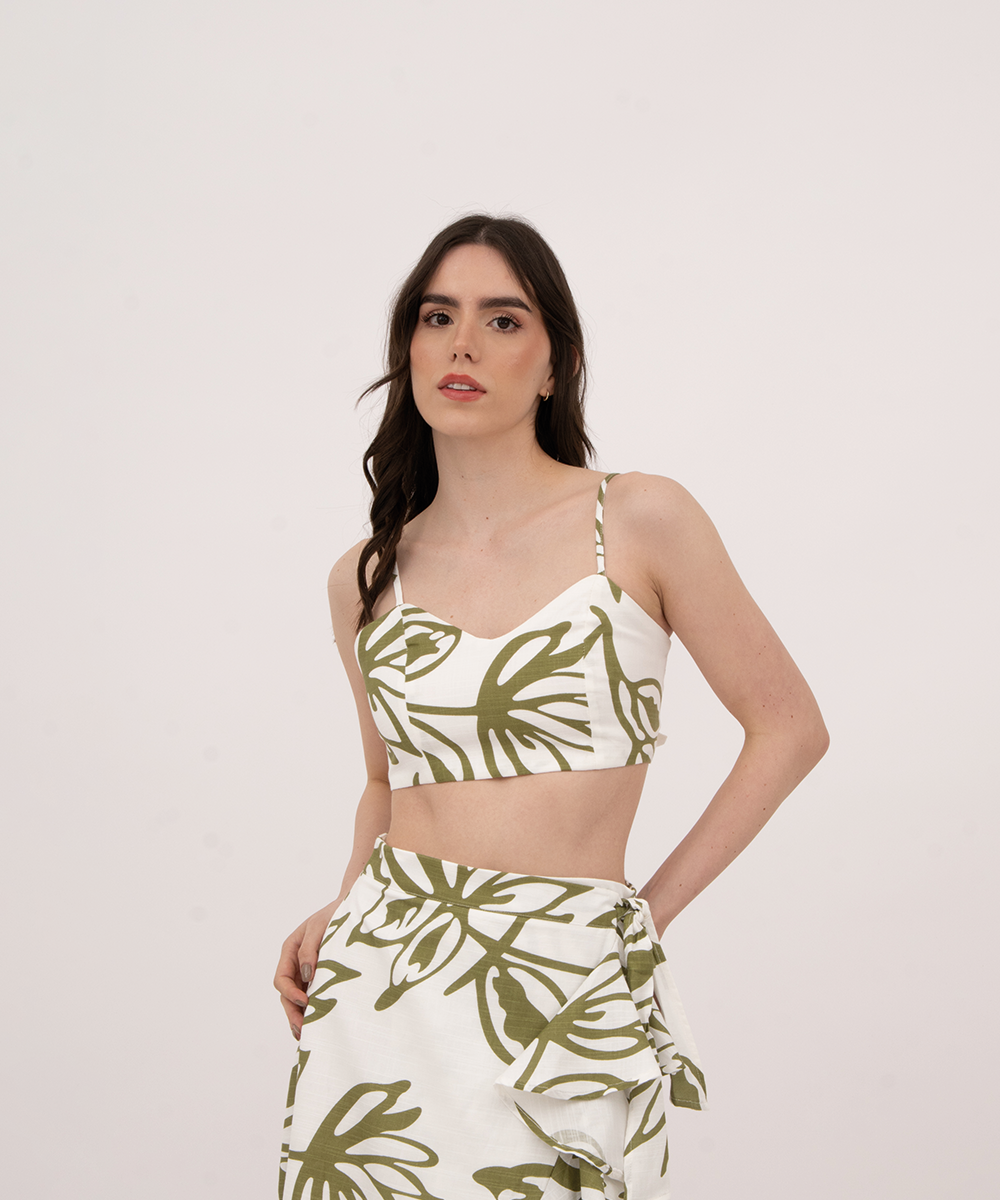 Crop top tiras VERDE