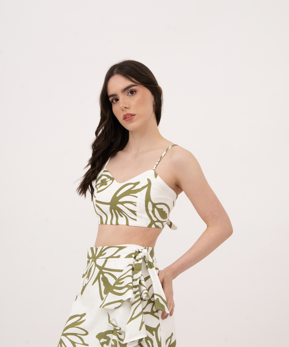 Crop top tiras VERDE