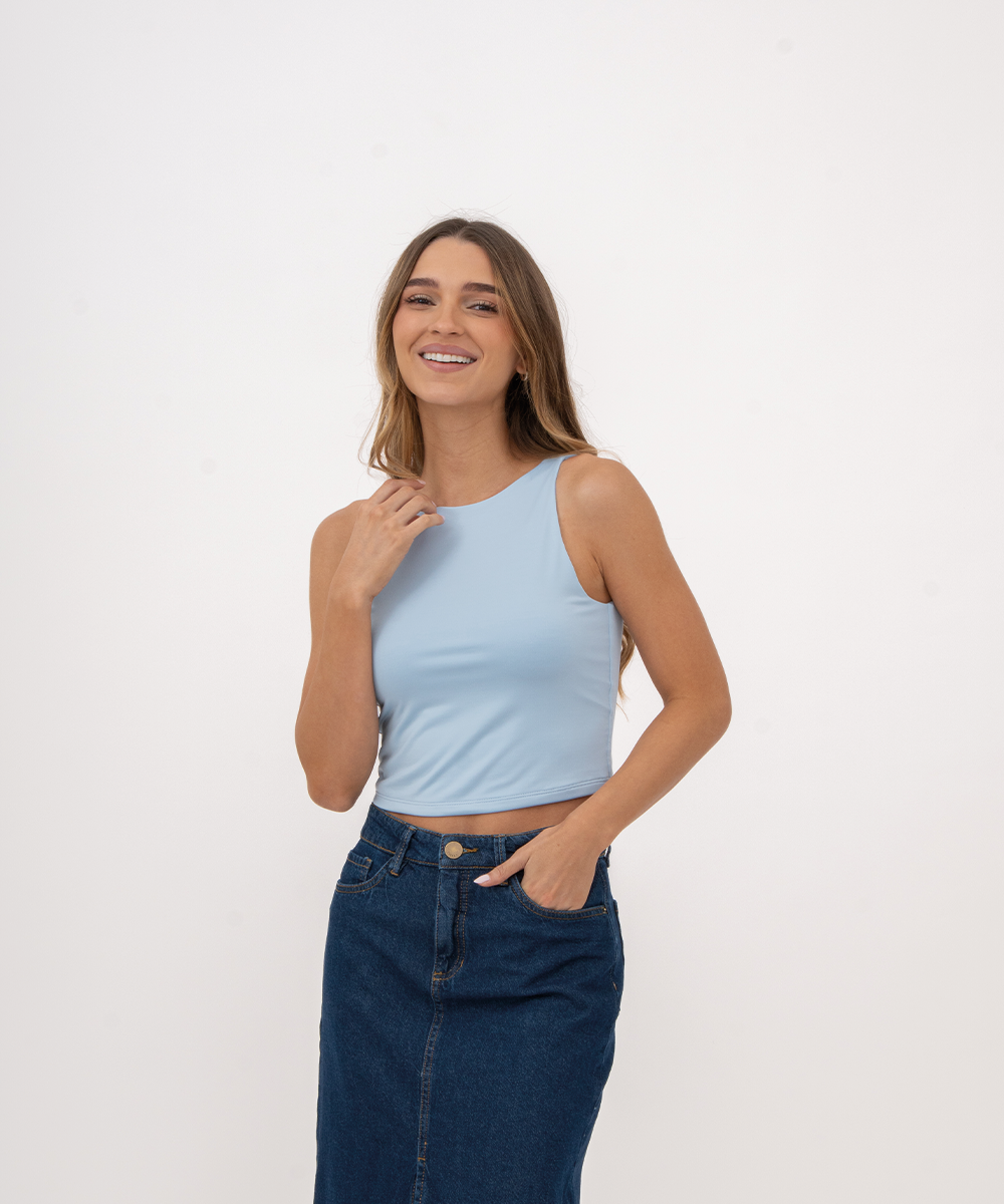 Blusa sisa AZUL CIELO