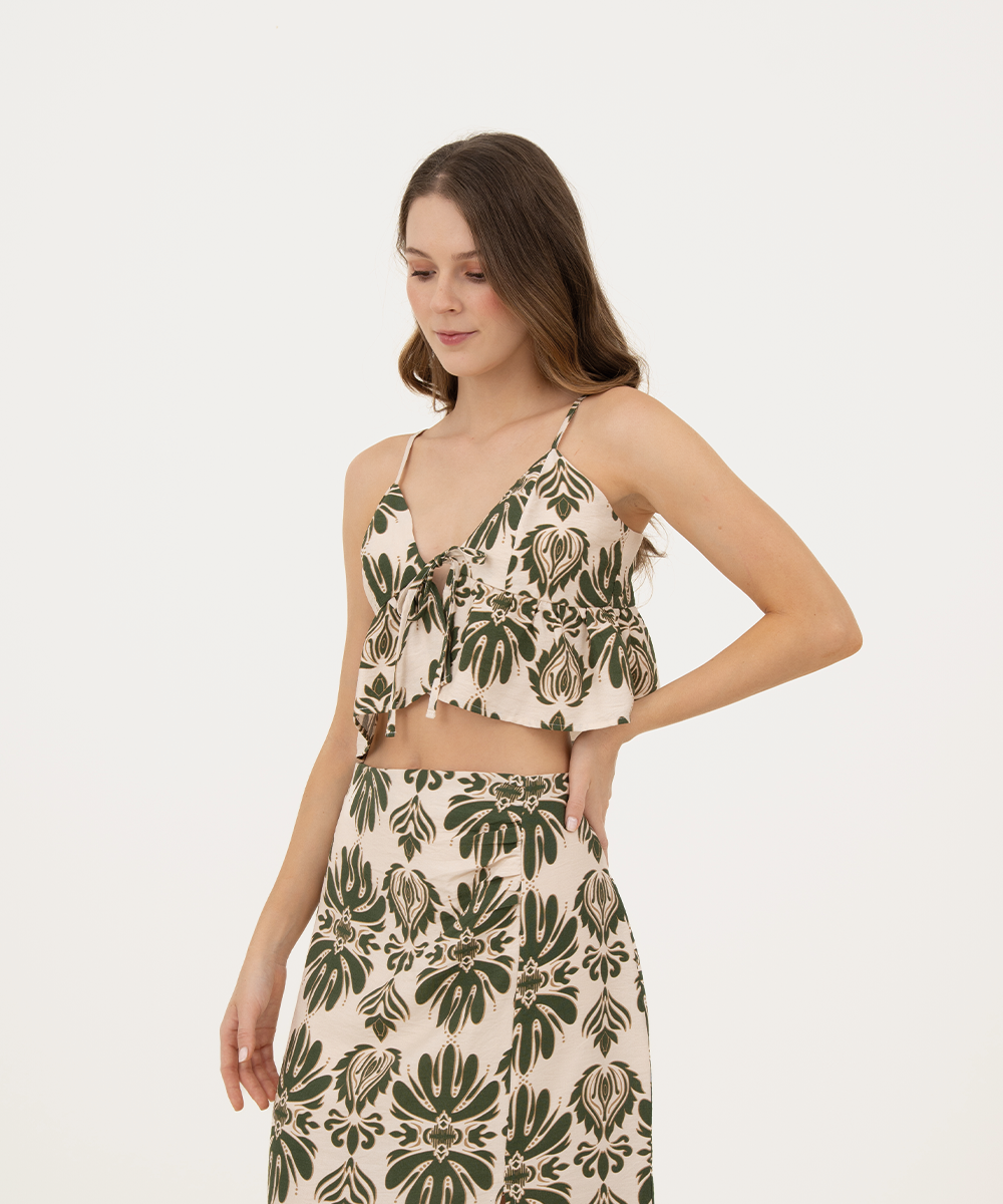 Blusa de tiras VERDE SELVA (MILITAR)