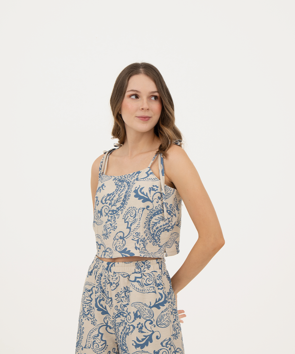 Blusa tiras AZUL
