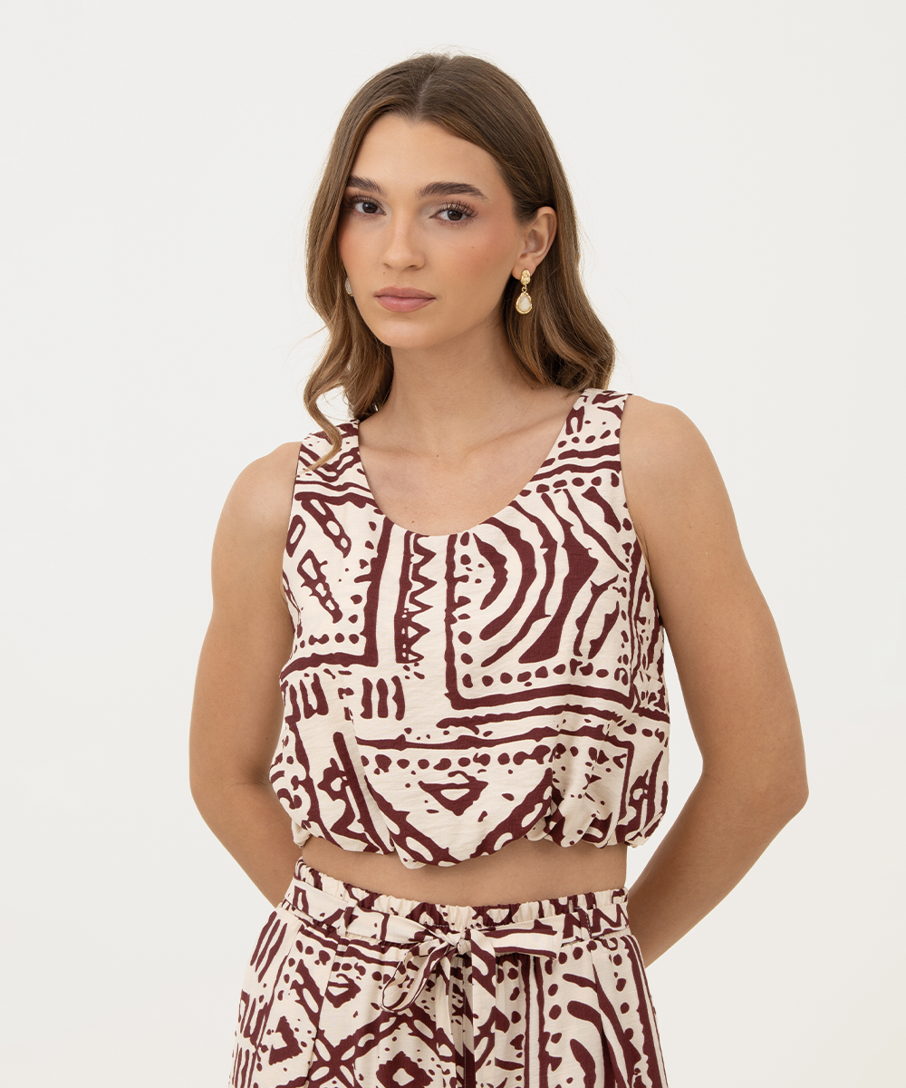 Blusa globo VINO PROFUNDO
