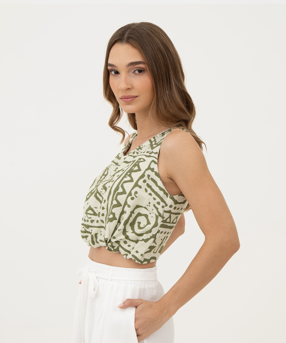 Blusa globo VERDE OLIVA