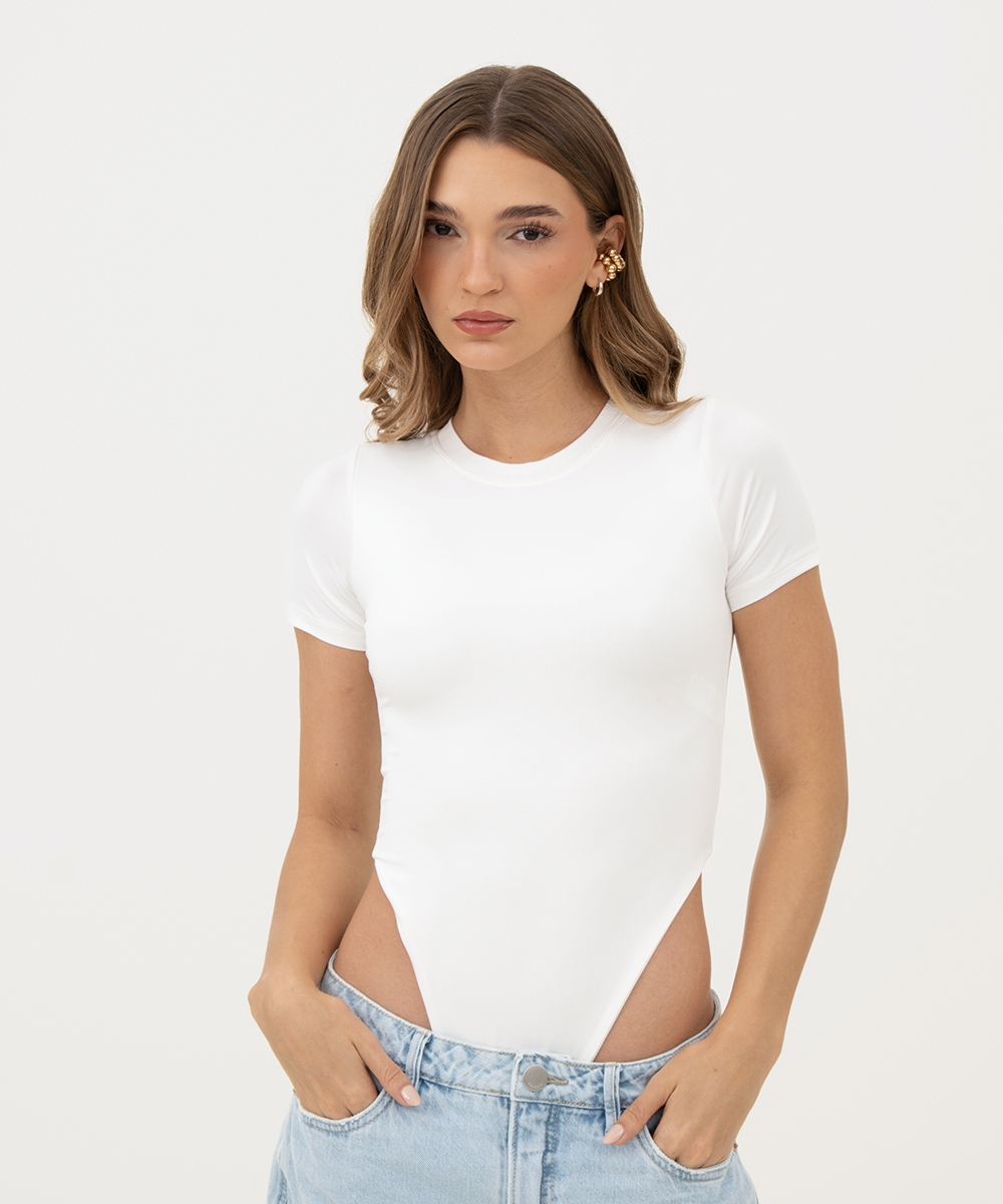 Body manga corta BLANCO