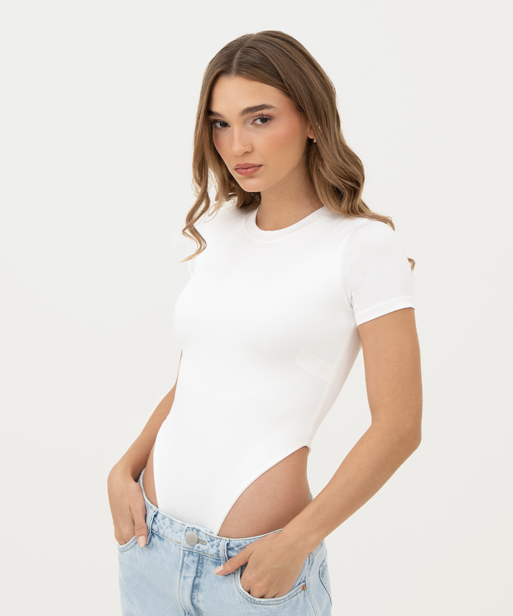 Body manga corta BLANCO