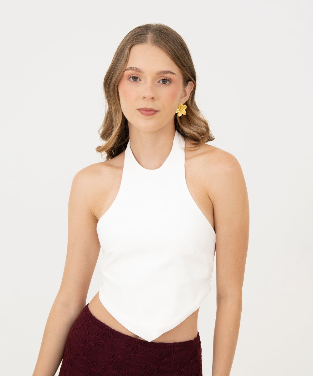 Blusa halter BLANCO