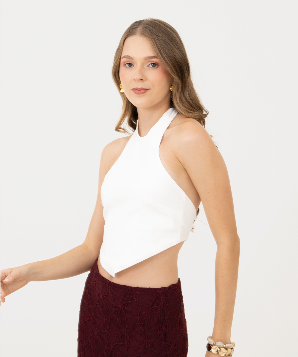 Blusa halter BLANCO