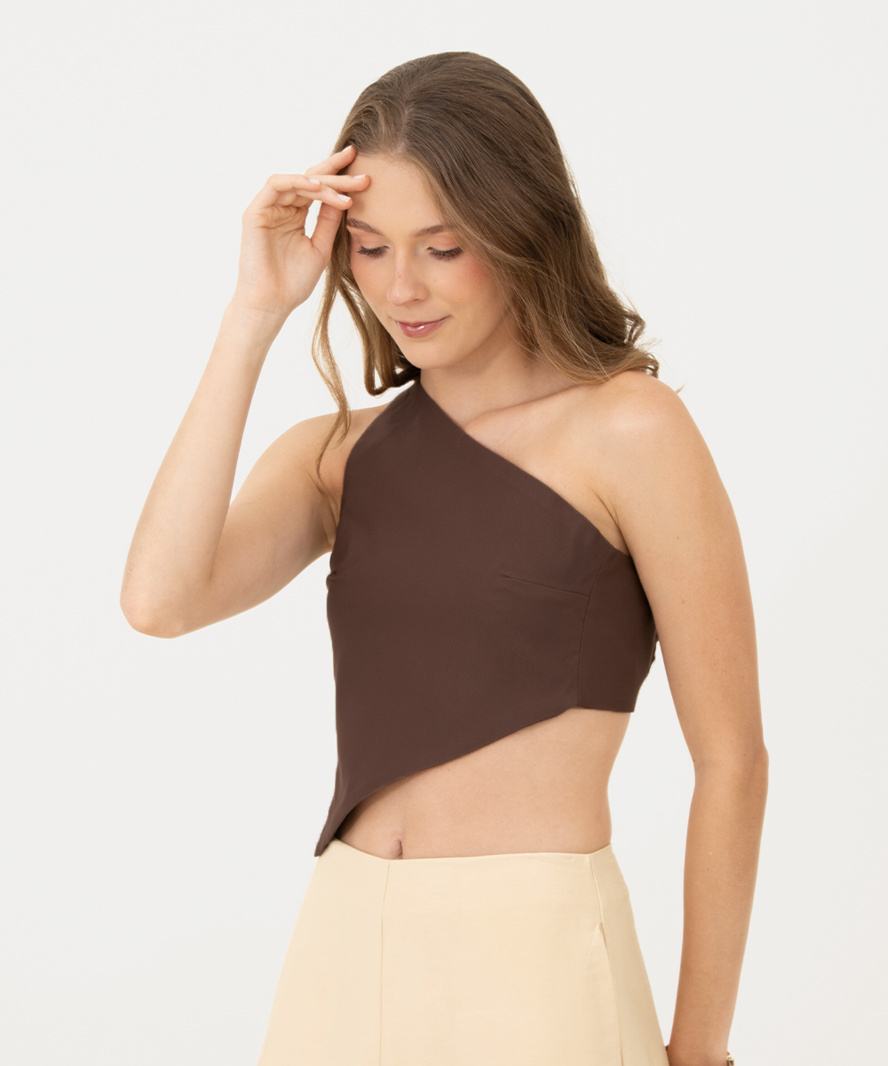 Blusa asimétrica CHOCOLATE