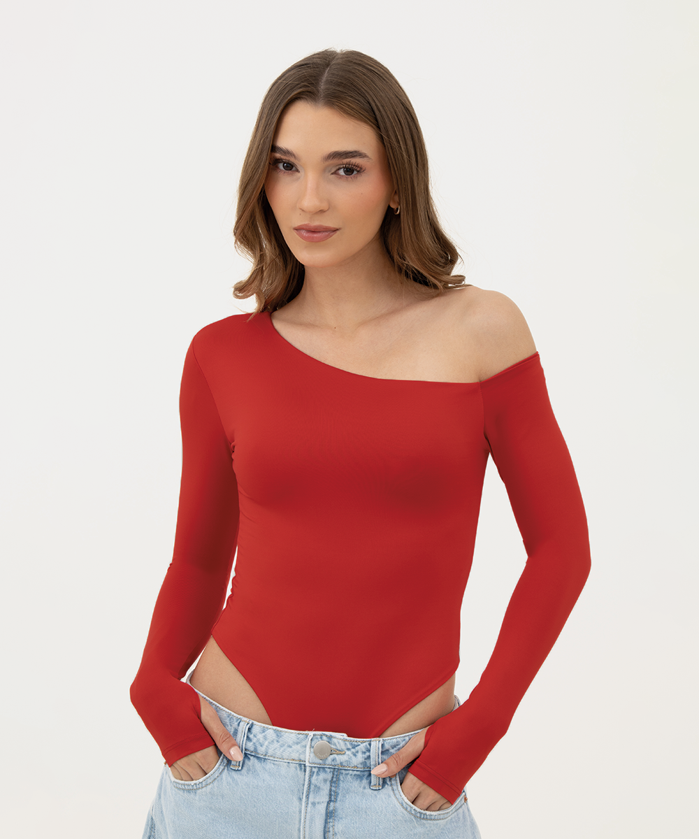 Body manga larga ROJO