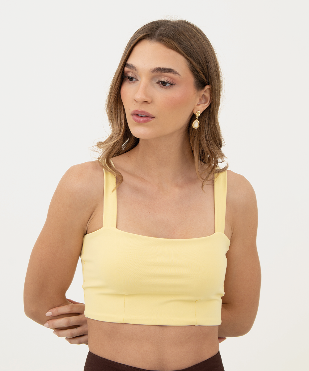 Top tira ancha AMARILLO PASTEL