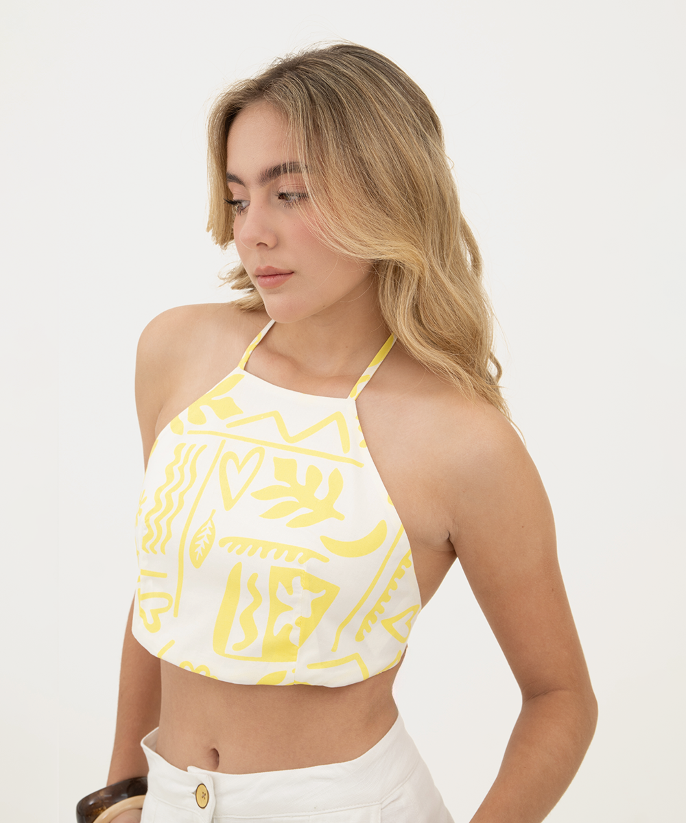 Blusa halter AMARILLO