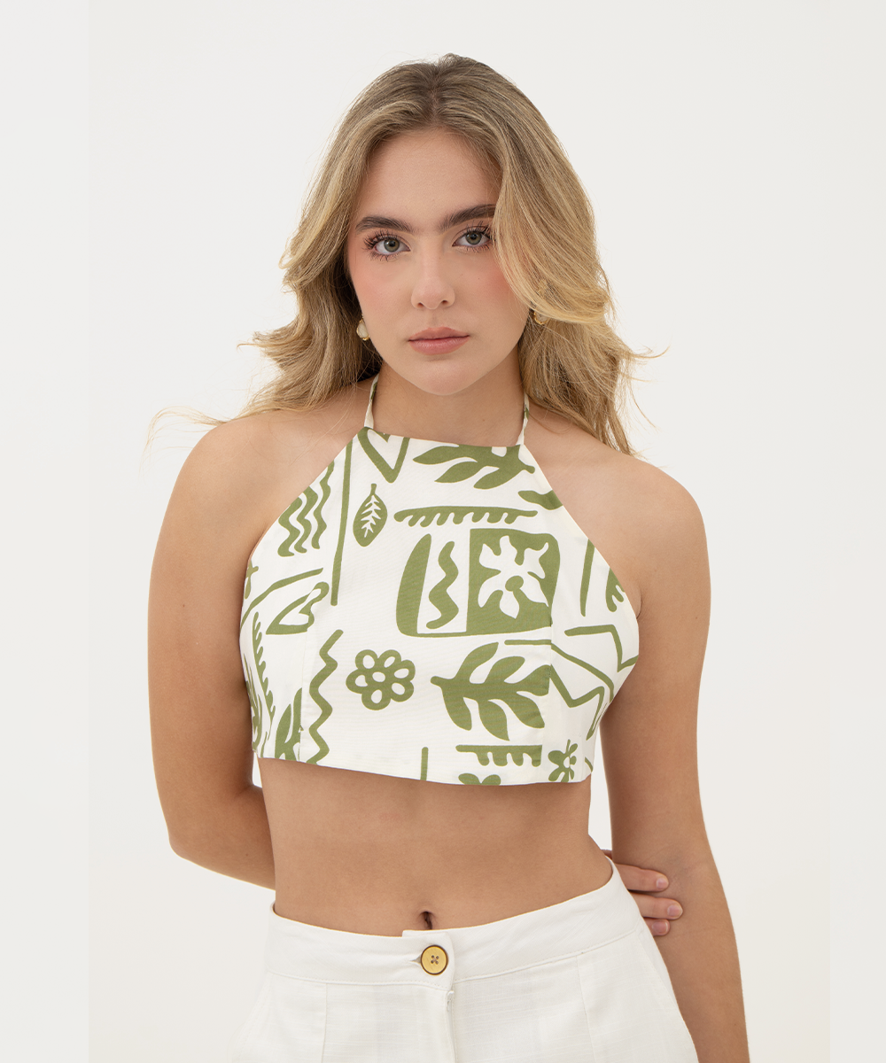 Blusa halter VERDE