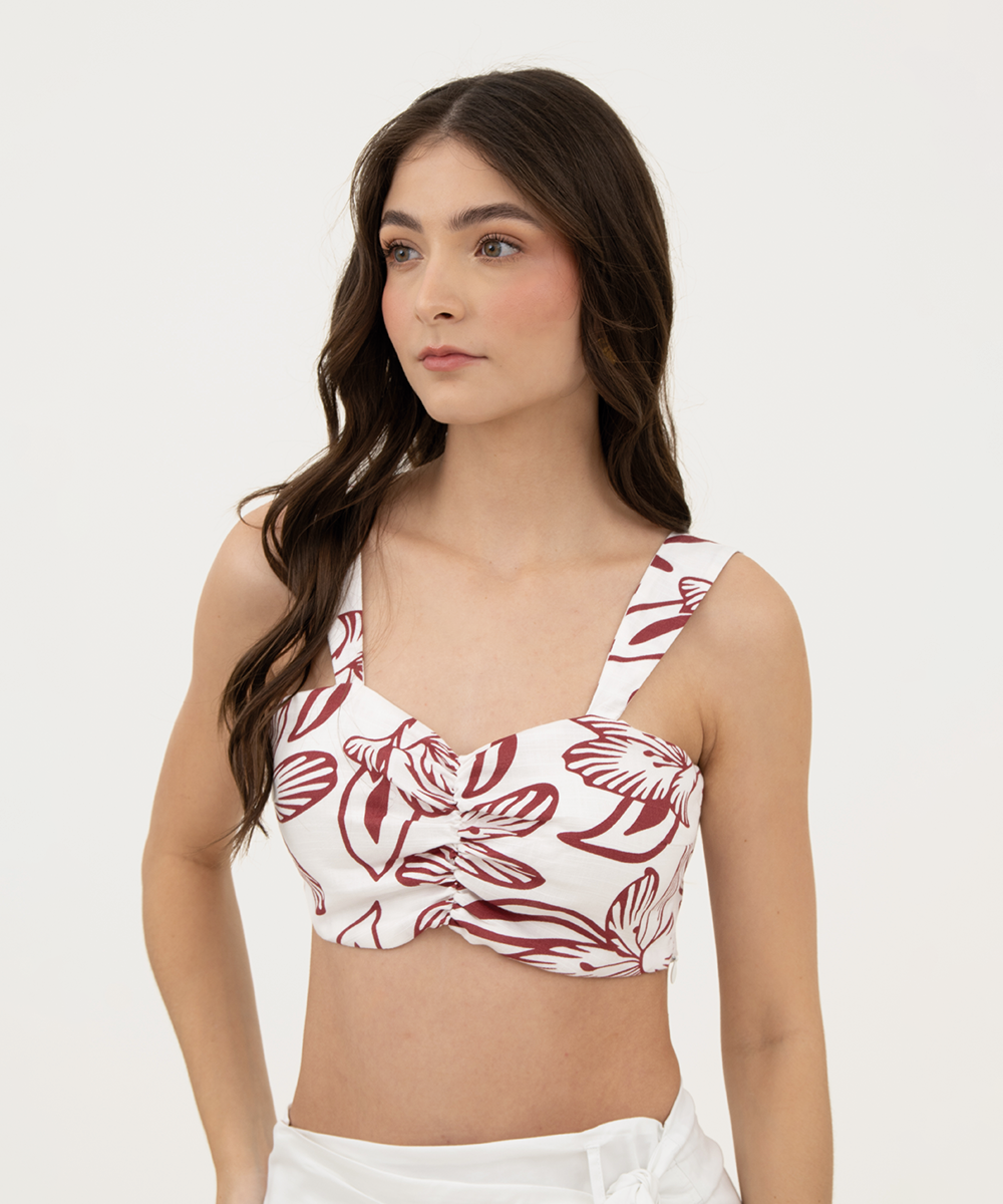 Blusa corta Vino Profundo