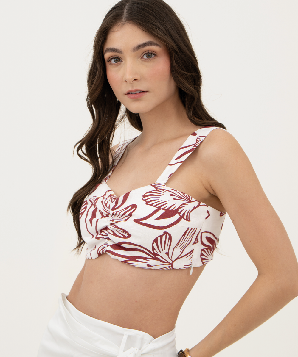 Blusa corta Vino Profundo