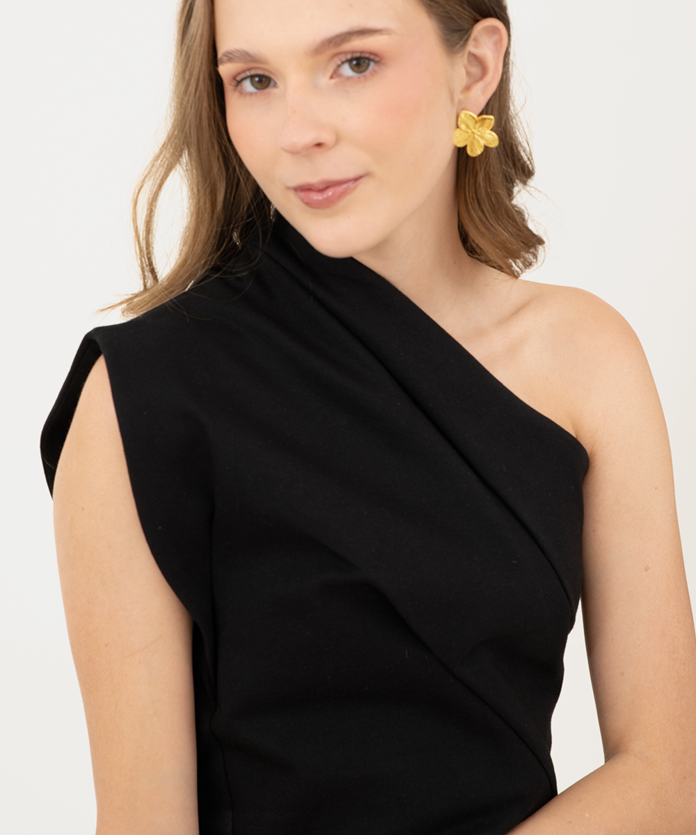 Blusa solo hombro Negro