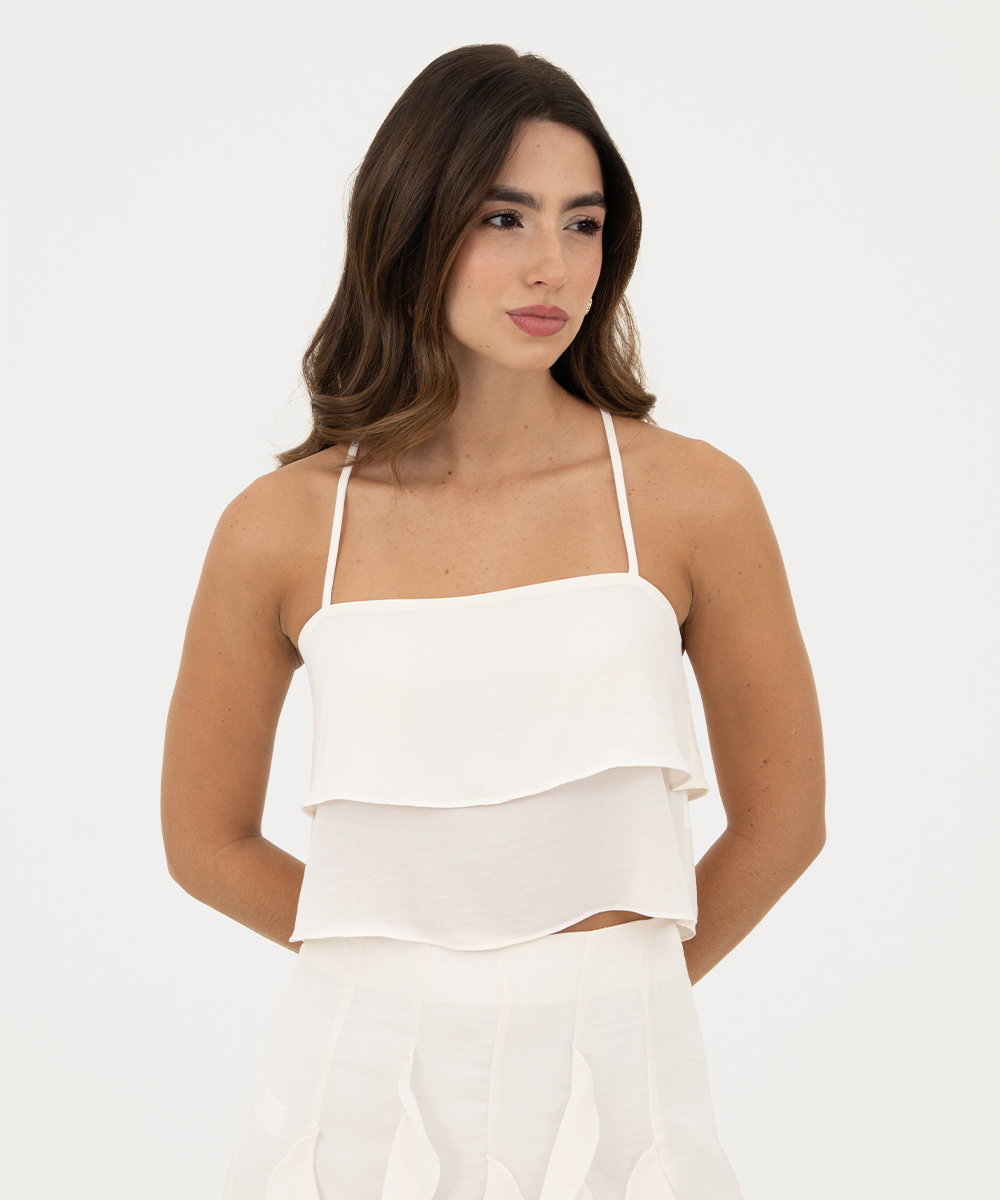 Blusa de tiras Blanco