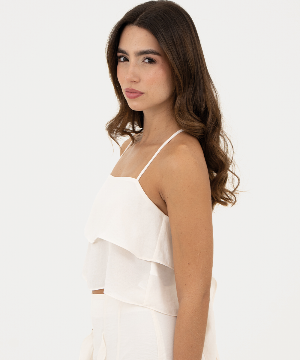 Blusa de tiras Blanco