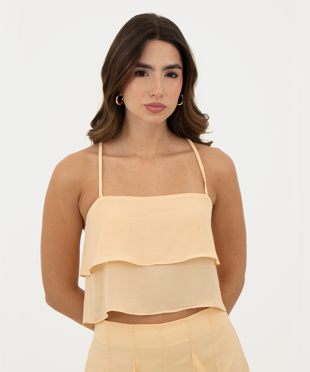 Blusa de tiras Amarillo Pastel