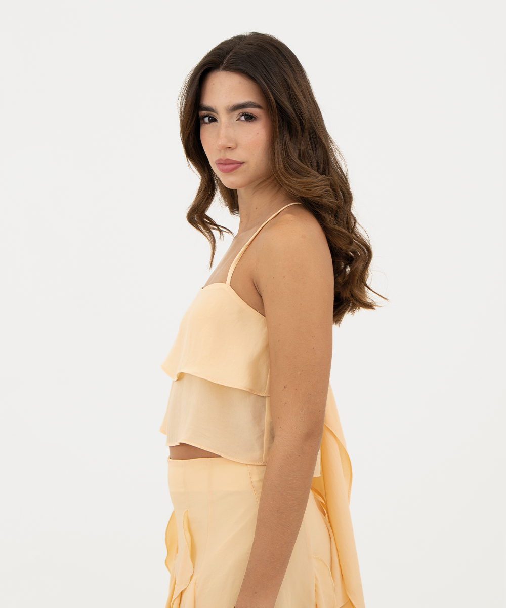 Blusa de tiras Amarillo Pastel