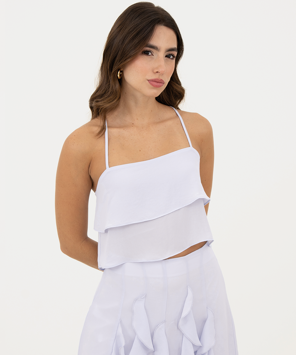 Blusa de tiras Azul Cielo