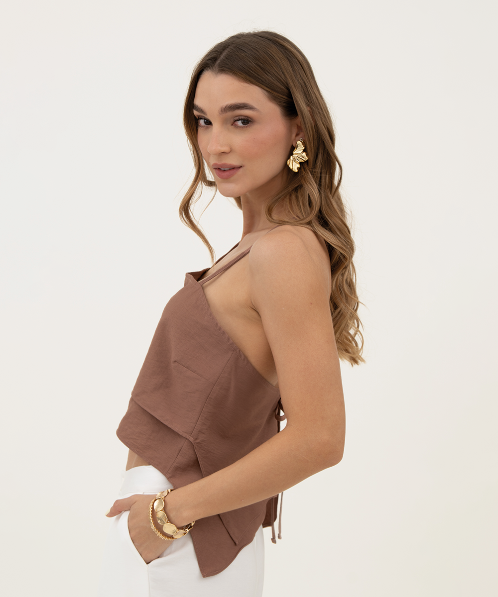 Blusa de tiras Chocolate
