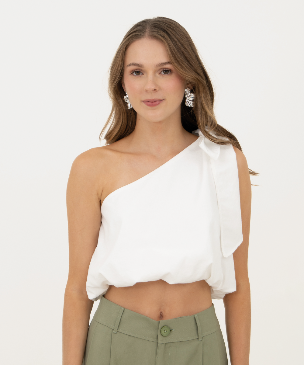 Blusa asimétrica Blanco