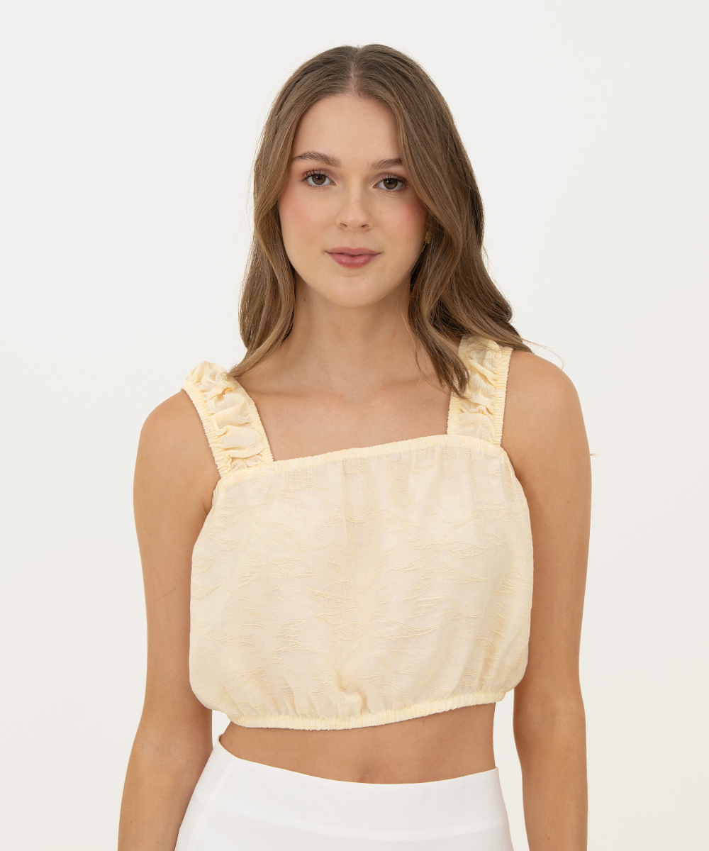 Blusa globo Amarillo Pastel