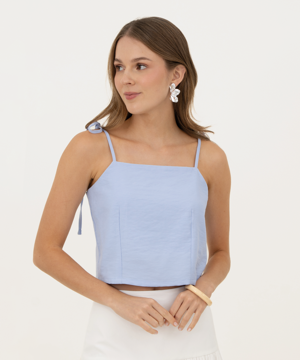 Blusa tiras Azul Cielo