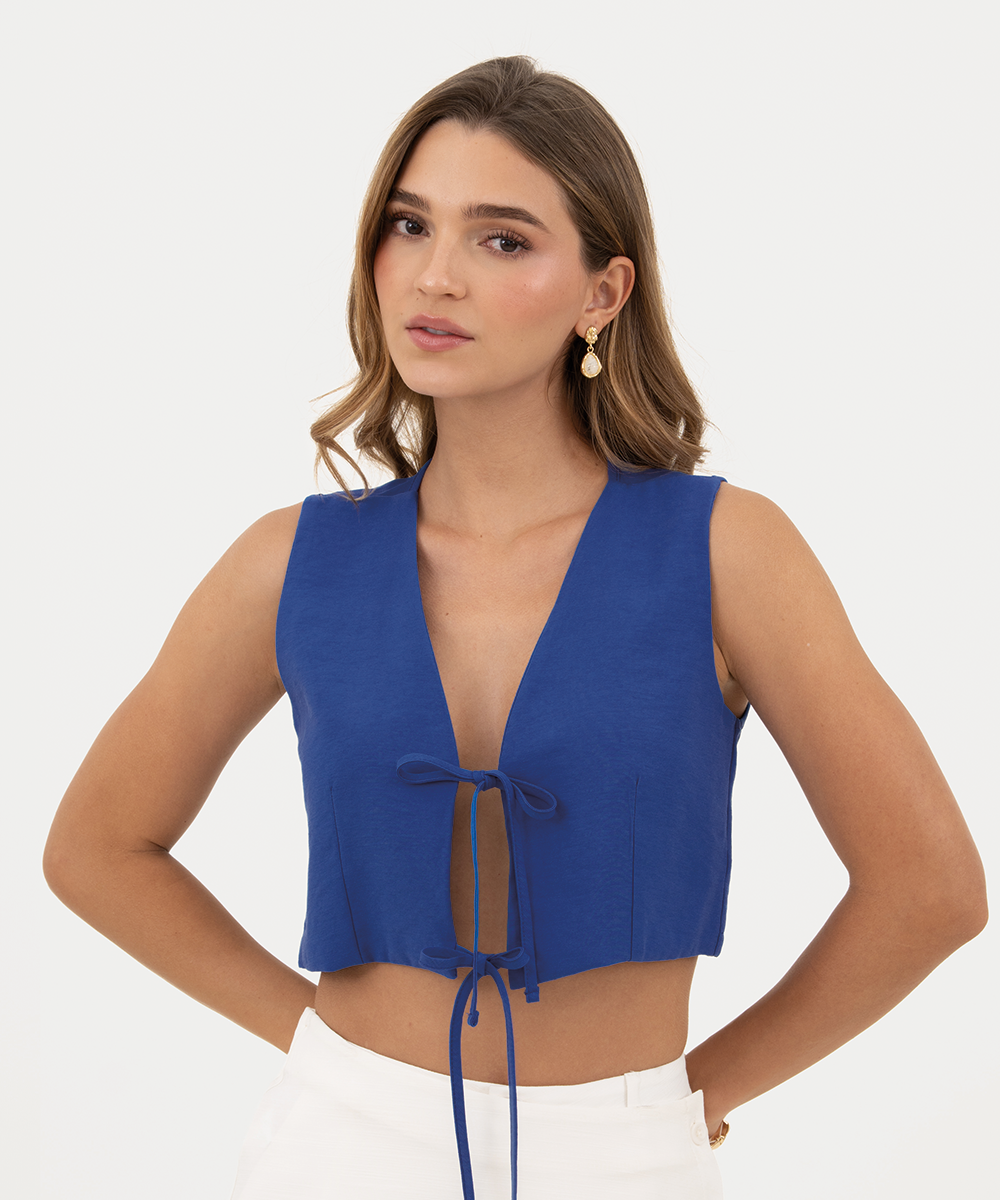 Chaleco tiras Azul