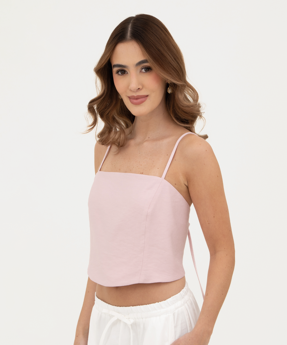 Blusa sisa tiras Rosado Pastel