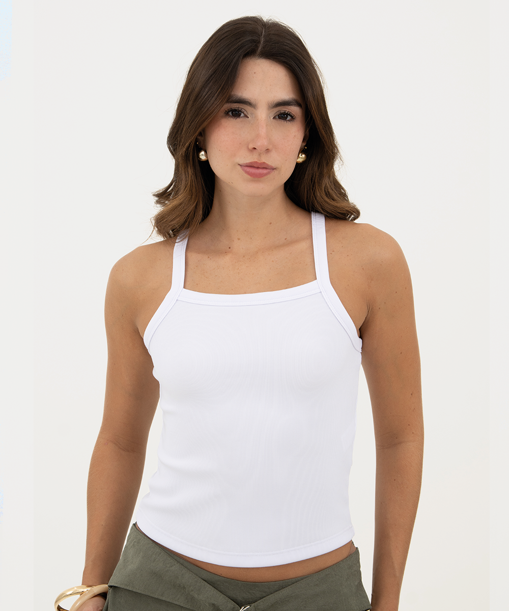 Top tirantes básico Blanco