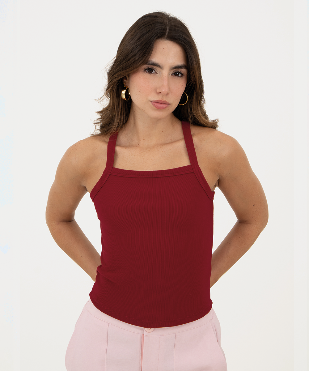 Top tirantes básico Rojo