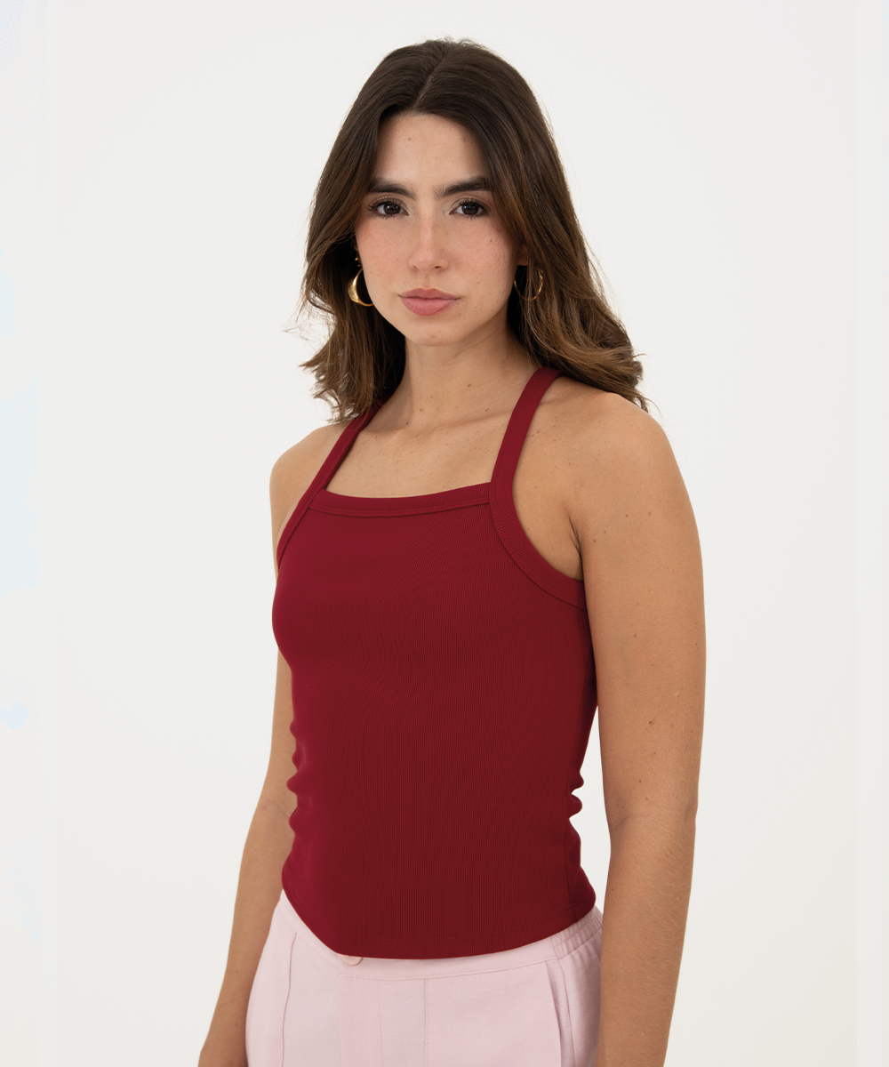 Top tirantes básico Rojo