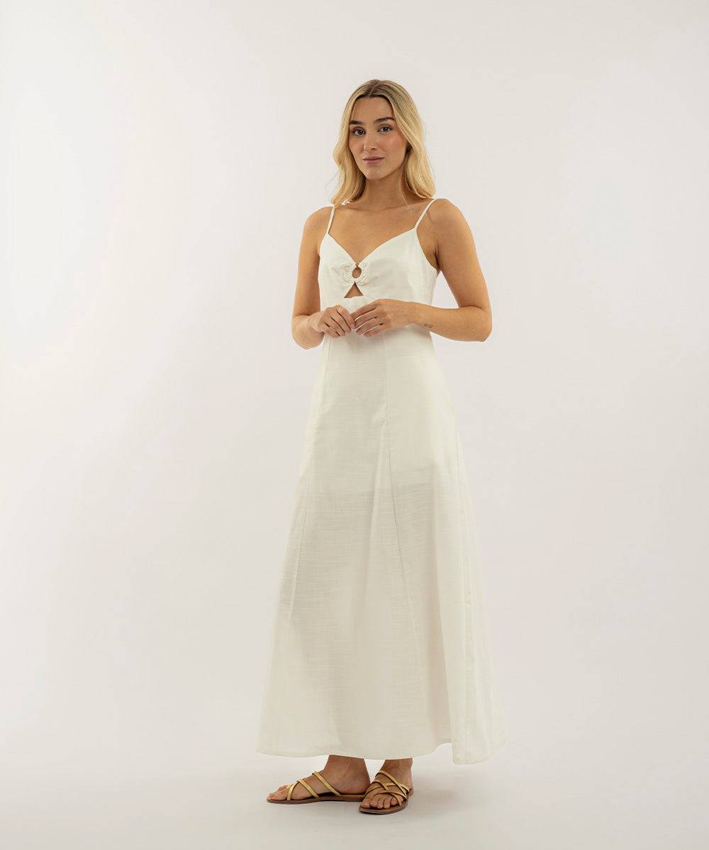 Vestido Nesgas Blanco Vestidos Para Mujer | Ticket Store Colombia 1