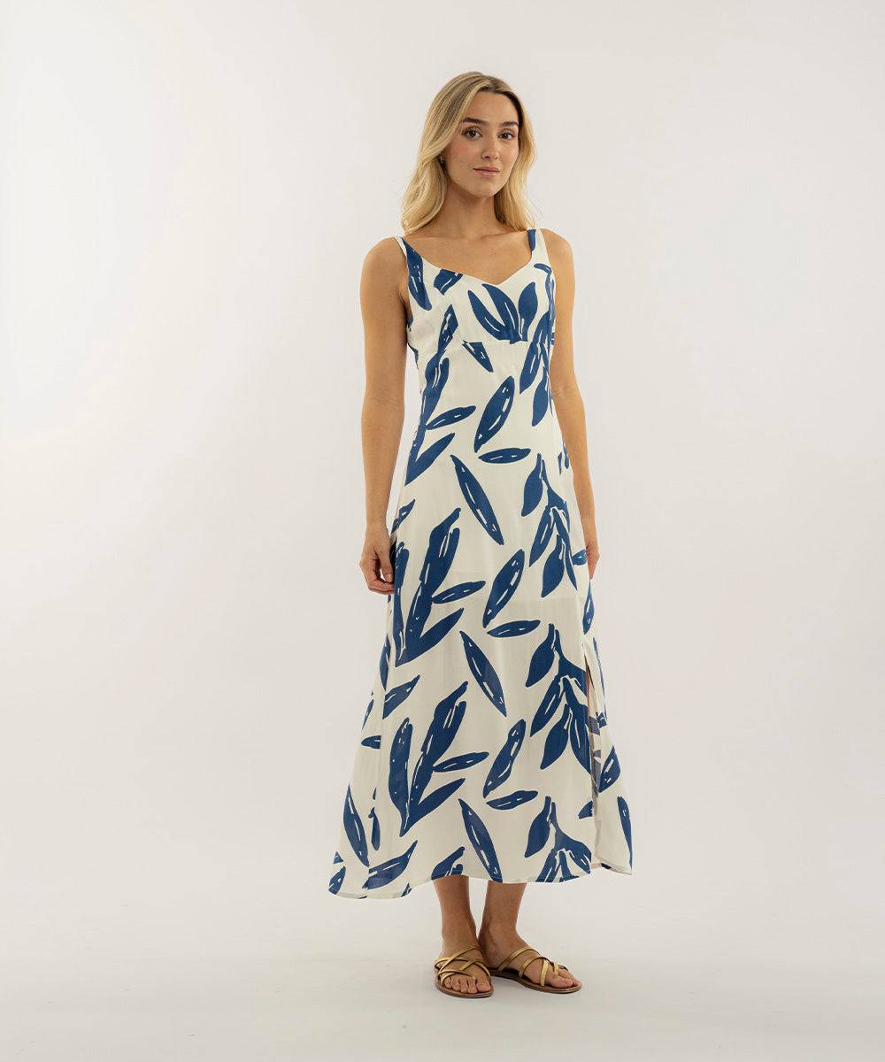 Vestido Midi Con Abertura Azul Profundo Vestidos Para Mujer | Ticket Store Colombia 1