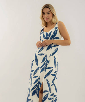 Vestido Midi Con Abertura Azul Profundo Vestidos Para Mujer | Ticket Store Colombia 3