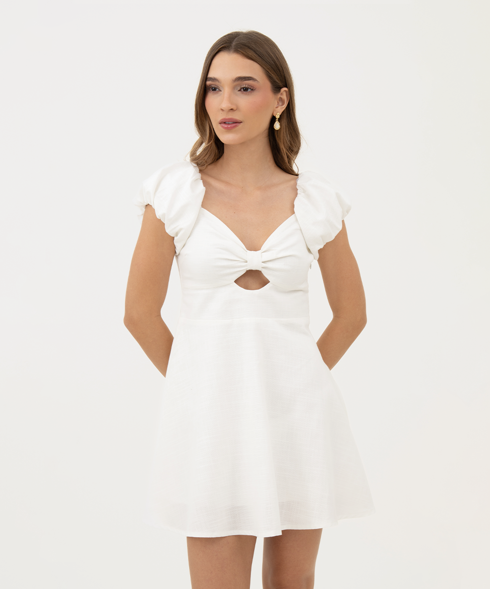Vestido mini BLANCO