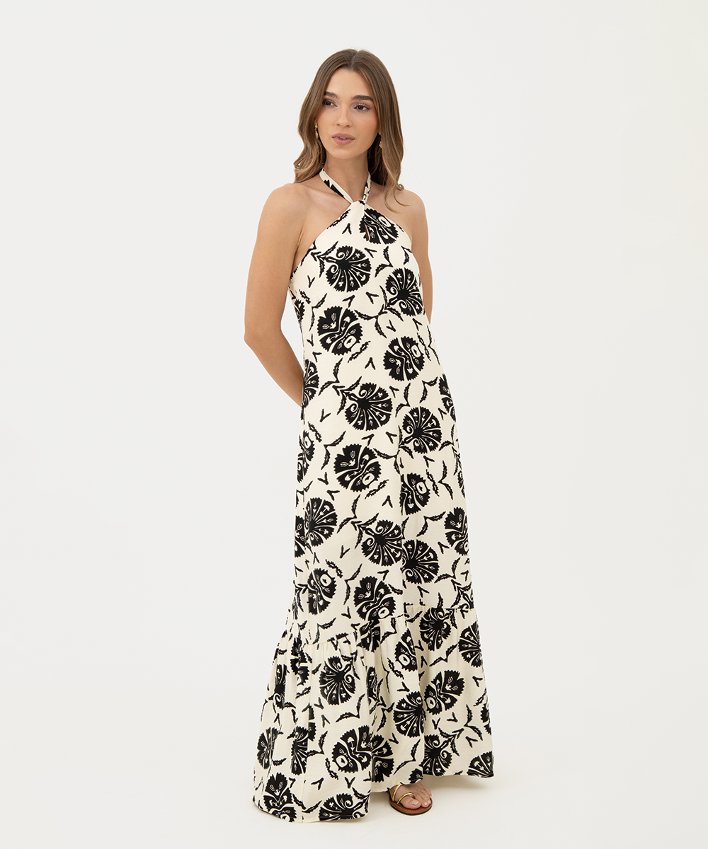 Vestido halter NEGRO